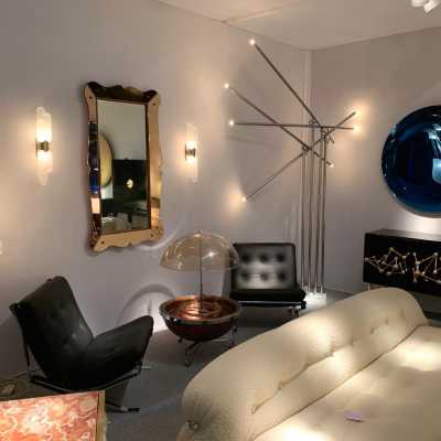 crystal mirror art fontana arte italy 1950 1960