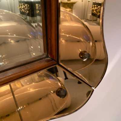 crystal mirror art fontana arte italy 1950 1960