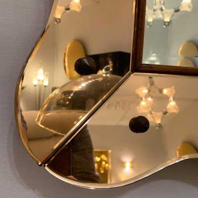crystal mirror art fontana arte italy 1950 1960