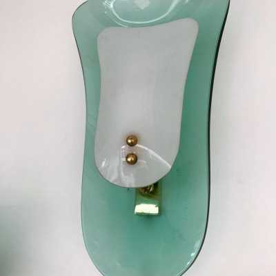 wall lights glass brass crystal art fontana arte 1950 1960