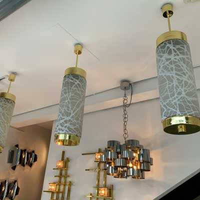 Hanging chandelier murano glass brass esperia 1970 1990 Italy