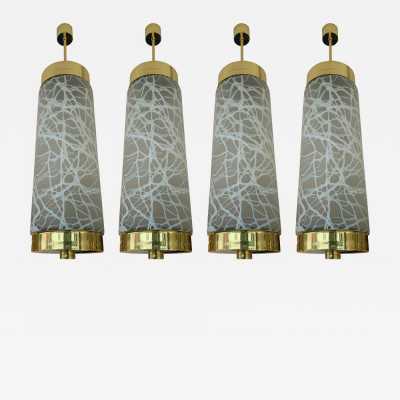 Hanging chandelier murano glass brass esperia 1970 1990 Italy