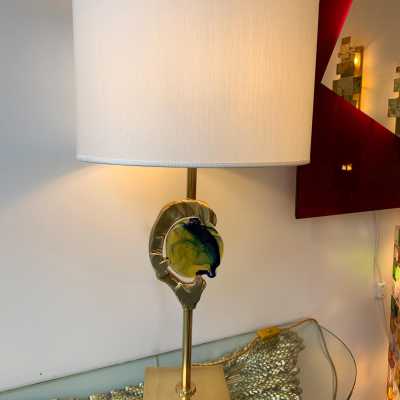 lamp brass murano glass esperia italy 1970 1990