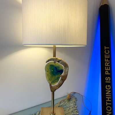 lamp brass murano glass esperia italy 1970 1990