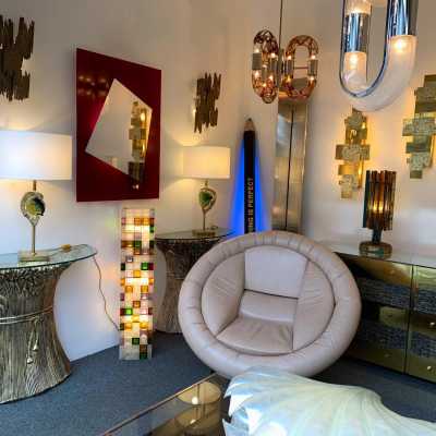 lamp brass murano glass esperia italy 1970 1990