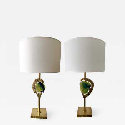 lamp brass murano glass esperia italy 1970 1990