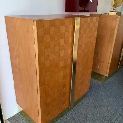 cabinet buffet wood brass giorgetti italy 1980