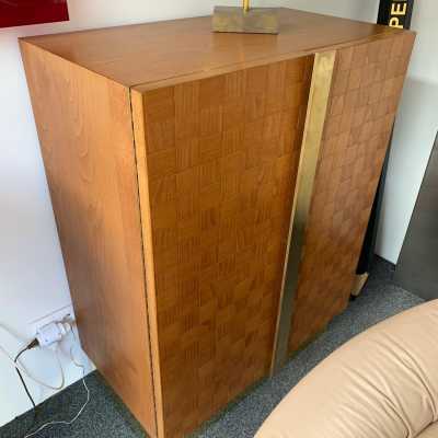 cabinet buffet wood brass giorgetti italy 1980