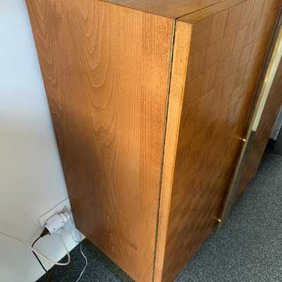 cabinet buffet wood brass giorgetti italy 1980