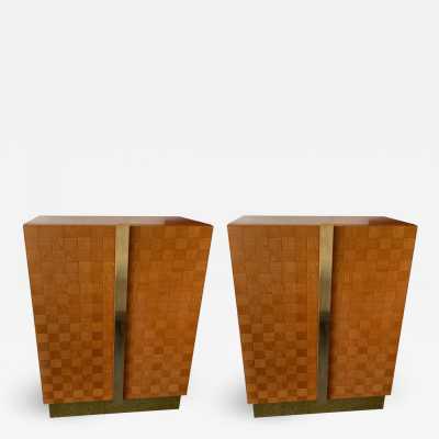cabinet buffet wood brass giorgetti italy 1980