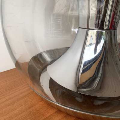lamp glass metal luci t417 italy 1970