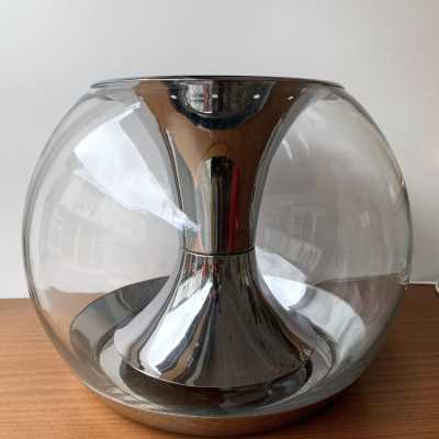 lamp glass metal luci t417 italy 1970