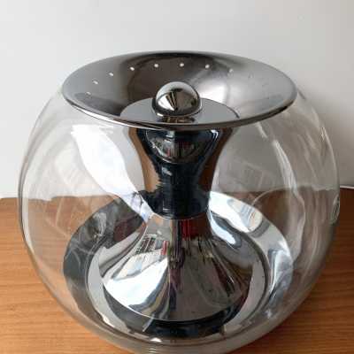 lamp glass metal luci t417 italy 1970