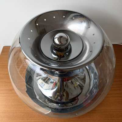 lamp glass metal luci t417 italy 1970