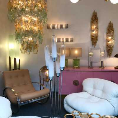 Murano glass floor lamp mazzega carlo nason italy 1970