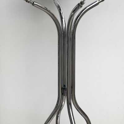 Floor lamps pair chromed metal reggiani sciolari italy 1970