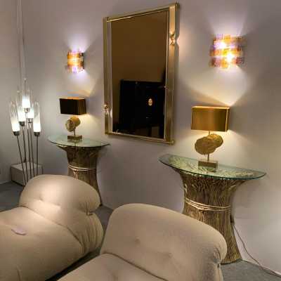 wall lamps pair murano glass mazzega toni zuccheri itali 1970