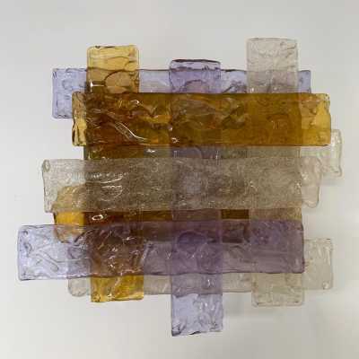 wall lamps pair murano glass mazzega toni zuccheri itali 1970