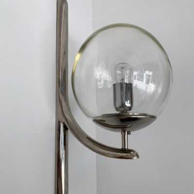 silver bronze metal wall lights murano glass venini italy 1970 1980