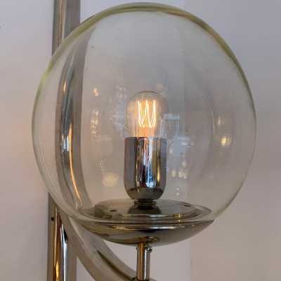 silver bronze metal wall lights murano glass venini italy 1970 1980