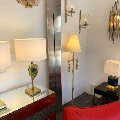 silver bronze metal wall lights murano glass venini italy 1970 1980