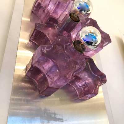Biancardi glass wall lights jordan arte poliarte italy 1970