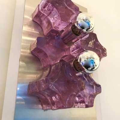 Biancardi glass wall lights jordan arte poliarte italy 1970