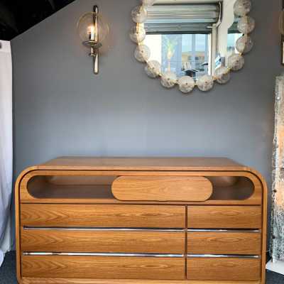 chest of drawers sideboard wood metal mario sabot italy 1970