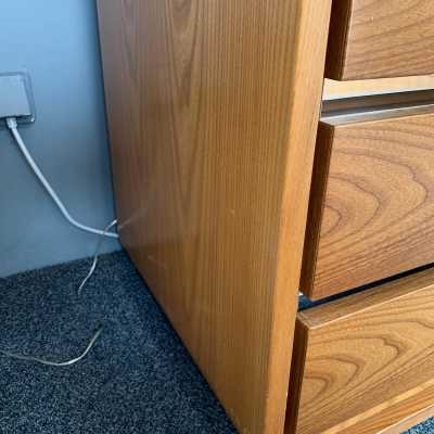 chest of drawers sideboard wood metal mario sabot italy 1970
