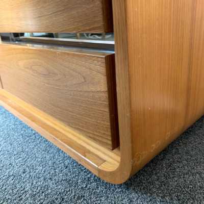 chest of drawers sideboard wood metal mario sabot italy 1970