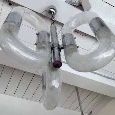 Murano glass chandelier mazzega aldo carlo nason Italy 1970
