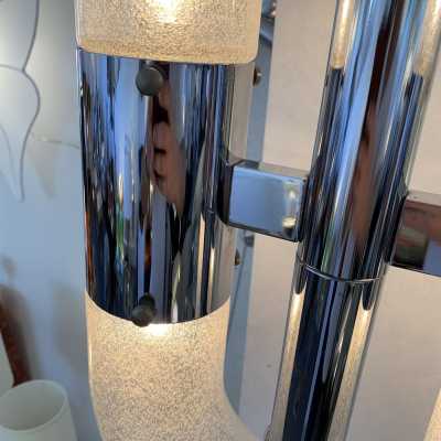 Murano glass chandelier metal aldo carlo nason mazzega italy 1970