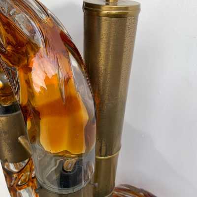 floor lamp rings murano glass brass aldo carlo nason mazzega italy 1970