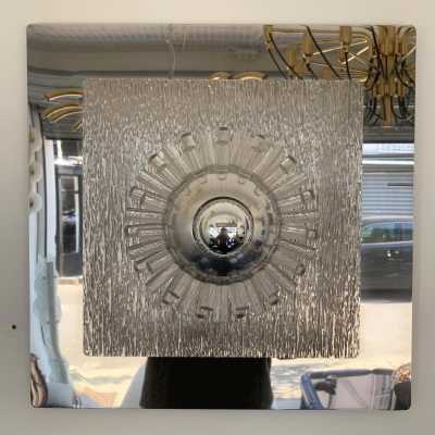 wall lights pair metal stainless steel plexiglass angelo brotto esperia italy 1970