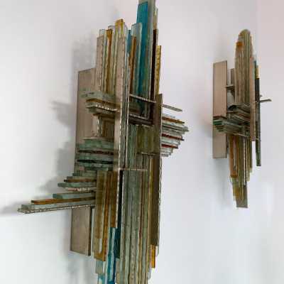 sconces pair poliarte biancardi jordan arte glass italy 1970