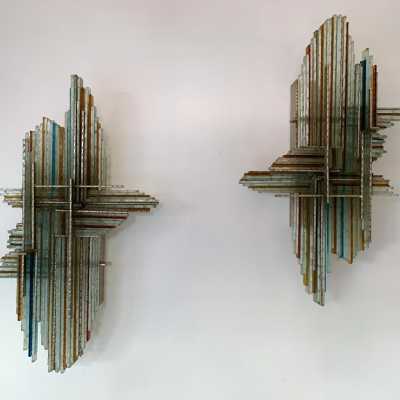 sconces pair poliarte biancardi jordan arte glass italy 1970