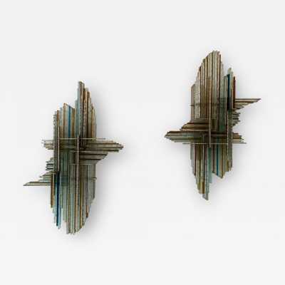 sconces pair poliarte biancardi jordan arte glass italy 1970