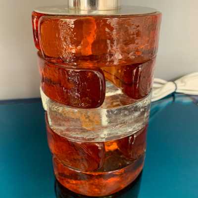 lamp pressed glass poliarte biancardi jordan arte italy 1970