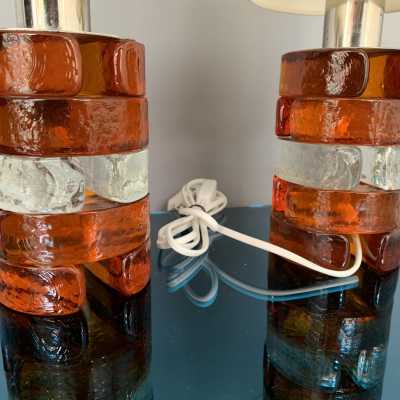 lamp pressed glass poliarte biancardi jordan arte italy 1970