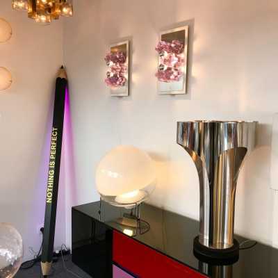 Biancardi glass wall lights jordan arte poliarte italy 1970