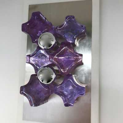 Biancardi glass wall lights jordan arte poliarte italy 1970