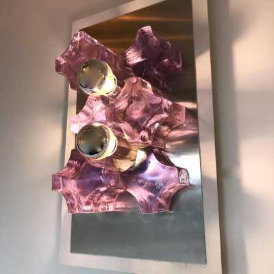 Biancardi glass wall lights jordan arte poliarte italy 1970