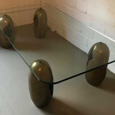 bronze coffee table sculpture france 1970