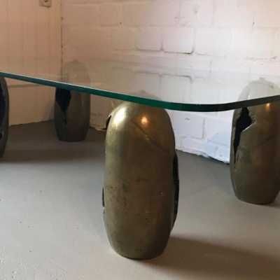 bronze coffee table sculpture france 1970