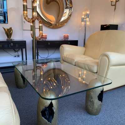 bronze coffee table sculpture france 1970
