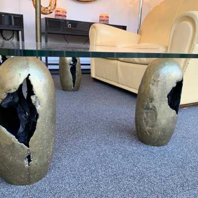 bronze coffee table sculpture france 1970