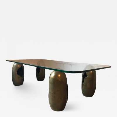 bronze coffee table sculpture france 1970