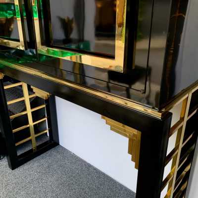 bar cabinet lacquer melamine brass willy rizzo guy lefevre romeo rega italy 1970