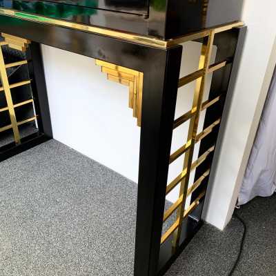 bar cabinet lacquer melamine brass willy rizzo guy lefevre romeo rega italy 1970