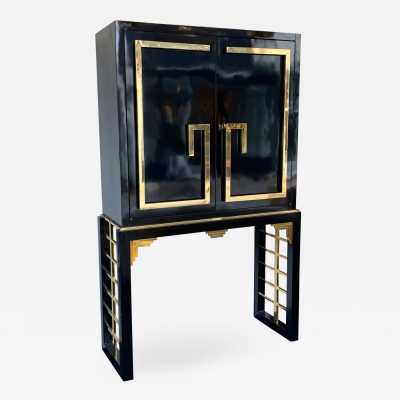 bar cabinet lacquer melamine brass willy rizzo guy lefevre romeo rega italy 1970